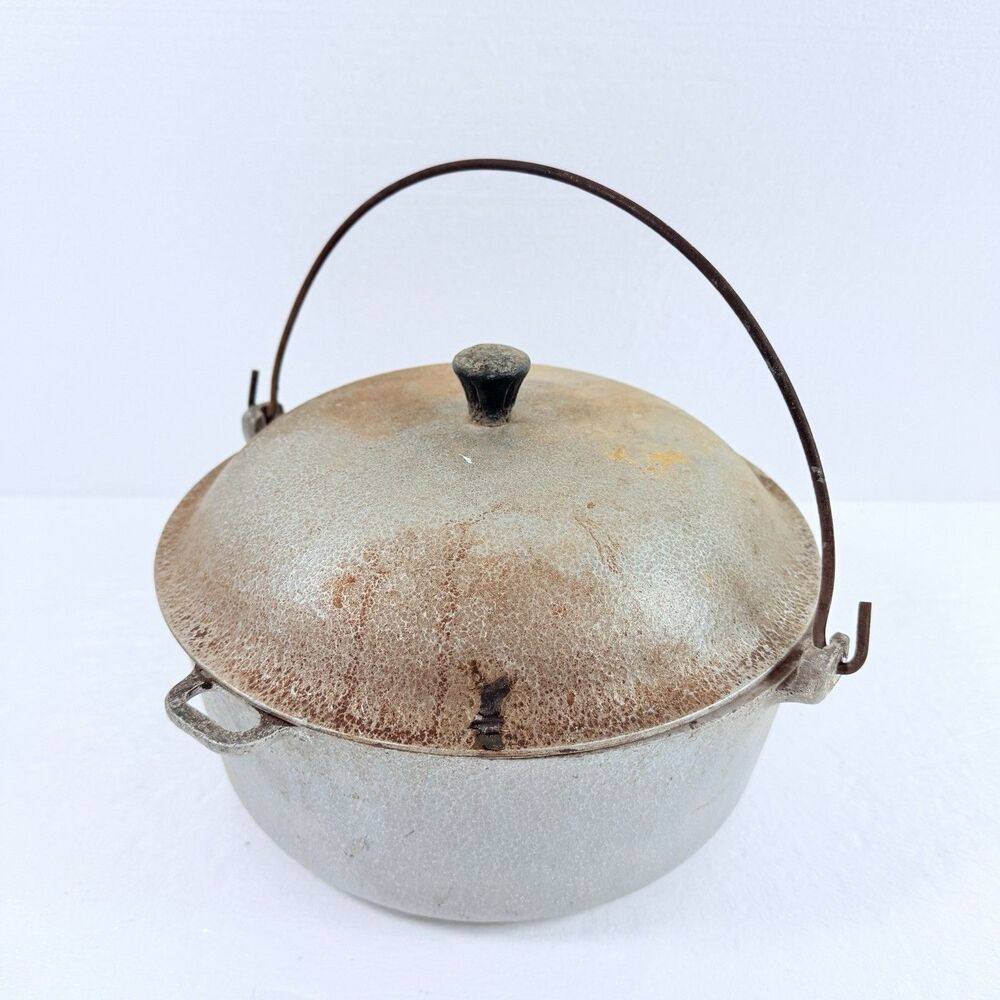 Vintage Club Aluminum Hammercraft Dutch Oven Cast Cookware Stock Pot Lid 4 QT